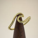 Sterling Silver Gold Plated Ocean Wave Ring