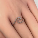 Sterling Silver Ocean Wave Ring