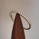 Solid 14K Gold Half Eternity CZ Ring