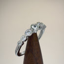 Sterling Silver Half Eternity Round CZ Bezel Ring