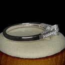 Sterling Silver Dainty Cathedral Round Cut Clear CZ Engagement Ring