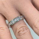 Sterling Silver 8 Square Clear CZ Ring