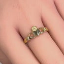 Solid 14K Gold Plain Claddagh Ring