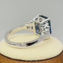 Sterling Silver Bicolor Blue Green Ombre CZ Ring