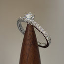 Sterling Silver Cali Chic Round Cut Clear CZ Engagement Ring