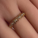 Sterling Silver Yellow Gold Plated Elysian Round Cut Clear CZ Ring