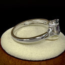 Sterling Silver Charmed Oval Rainbow CZ Ring