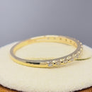 Solid 14K Gold CZ Half Eternity CZ Ring