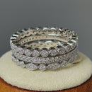 Sterling Silver 3 Piece Stackable CZ Ring