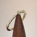 Solid 14k Yellow Gold Simple Round Clear CZ Ring