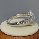 Sterling Silver Clear Plumeria Flower CZ Ring