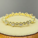 Gold Plated Sterling Silver Eternity Thin CZ Ring