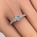 Sterling Silver Graduated CZ Ring