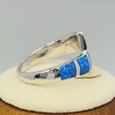 Sterling Silver Meet Me Halfway Lab Opal Ring