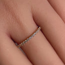 Solid 14K Gold Half Eternity CZ Ring