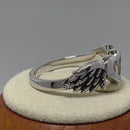 Sterling Silver Wings Heart Ring