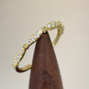 Solid 14K Gold Dazzling Half Eternity Band
