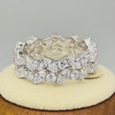 Sterling Silver Eternity Round and Marquise Clear CZ Ring
