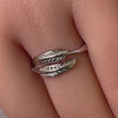 Sterling Silver Double Feather Ring