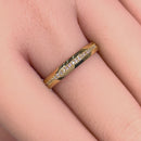 Solid 14K Yellow Gold Channel Half Eternity Round CZ Ring