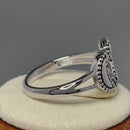 Sterling Silver Moon Star Heart Ring