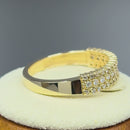 Solid 14K Yellow Gold Cluster 0.39 ct. Diamond Ring