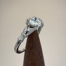 Sterling Silver Claddagh Clear CZ Ring