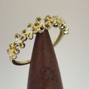 Solid 14K Gold Flower CZ Ring