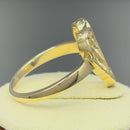 Solid 14K Gold Angel Wings with Heart Ring