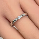 Sterling Silver Round Clear CZ Ring