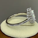 Sterling Silver Oval White Lab Opal CZ Ring