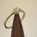 Solid 14K Yellow Gold Oval Clear CZ Ring