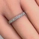 Solid 14K White Gold Cluster Diamond Ring