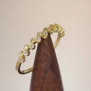 Solid 14K Yellow Gold Thin Classic Round Clear CZ Ring