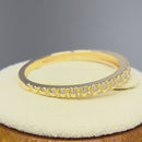 Solid 14K Yellow Gold Diamond Cut Band Ring