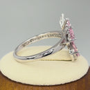 Sterling Silver Pink CZ Butterfly Ring