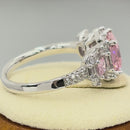 Sterling Silver Classic Princess, Emerald & Round Cut with Pink & Clear CZ Ring