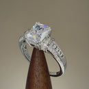 Sterling Silver Clear Emerald Cut CZ Ring