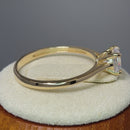 Solid 14K Yellow Gold Round Solitaire CZ Ring
