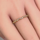 Solid 14K Yellow Gold Crooked 0.20 ct. Diamond Ring
