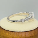 Sterling Silver White Lab Opal CZ Engagement Ring