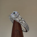 Sterling Silver CZ Engagement Ring