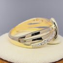 Solid 14K Yellow Gold Twist 0.47 ct. Diamond Ring