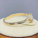 Solid 14K Gold Clear CZ Ring
