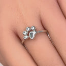 Sterling Silver Dog Paw Ring