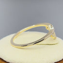 Solid 14K Yellow Gold Crown 0.12 ct. Diamond Ring