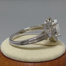 Sterling Silver Elegant White Oval Lab Opal CZ Ring