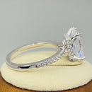 Sterling Silver Clear CZ Emerald Engagement Ring