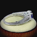 Sterling Silver Lavish Princess Cut Blue Spinel CZ Ring