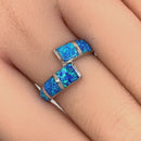 Sterling Silver Meet Me Halfway Lab Opal Ring